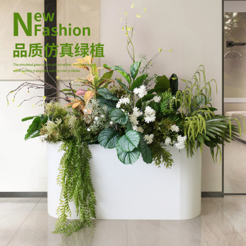 级绿植花箱装仿真植物花丛商场售楼部遮挡仿生造景