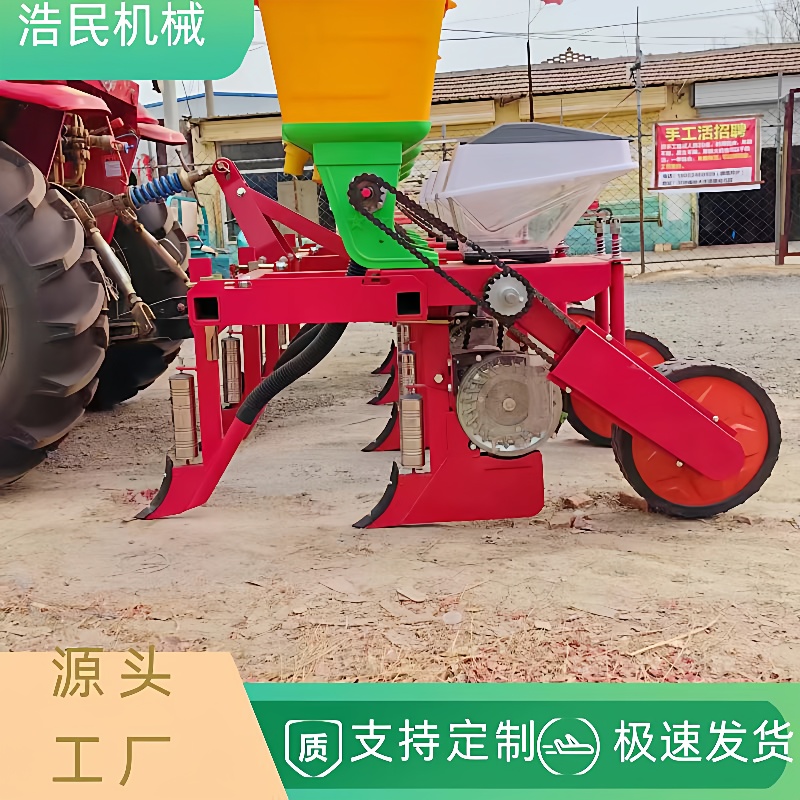 新型玉米播种机拖拉机四轮玉米播种机新款大豆精播施肥一体机