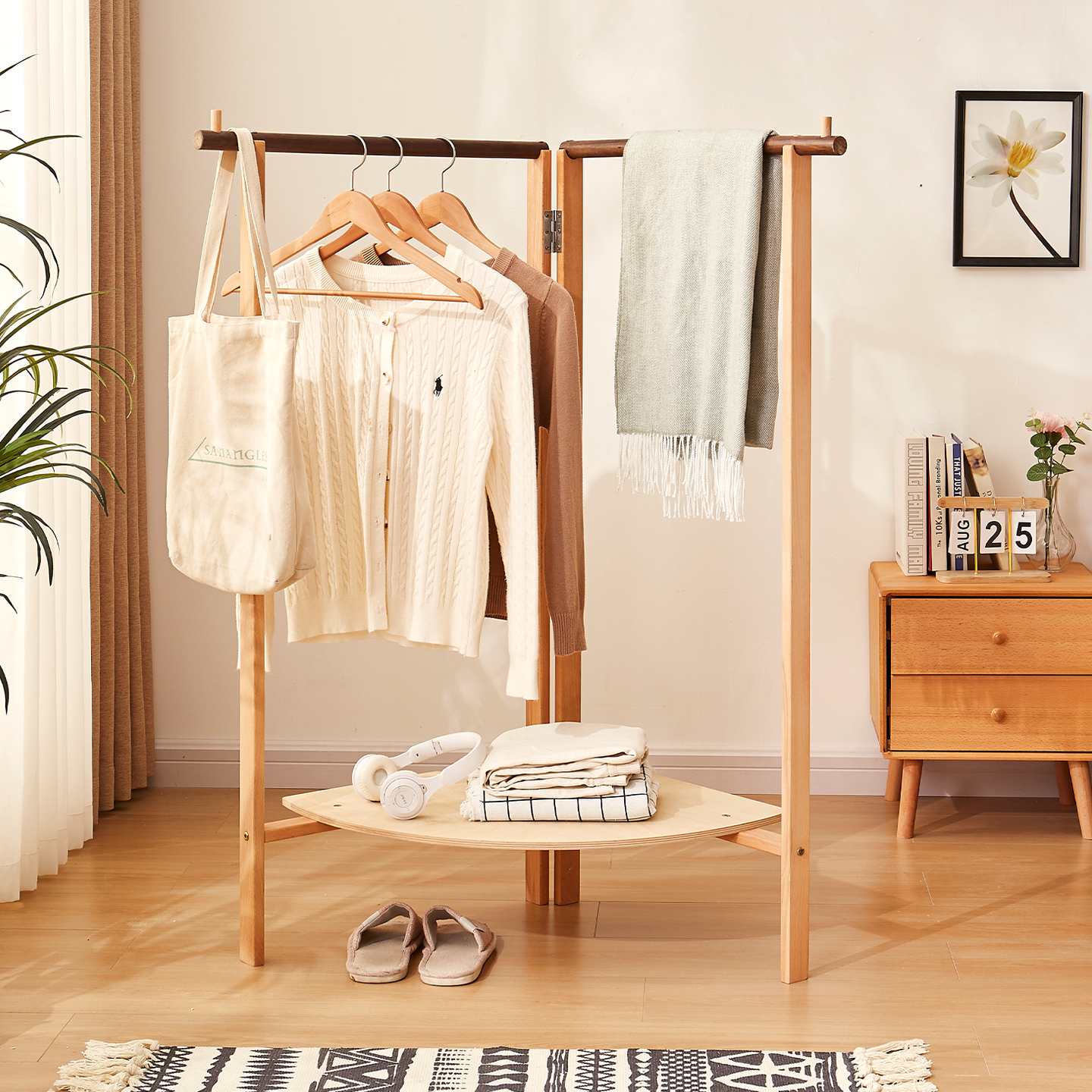 杰潮转角衣帽架