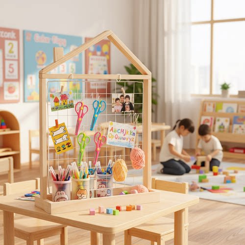 diy木质画框网格展示架