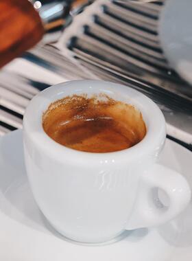 白色espresso意式咖啡浓缩杯60ml9毫米厚杯子 加厚杯碟陶瓷咖啡杯