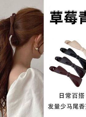 竖夹发量少超小号香蕉夹女2025新款马尾夹气质扭扭夹时尚竖式发卡