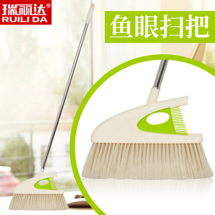 瑞丽达鬃毛扫把双面旋转扫帚单个家用软毛一扫净头发实木扫地笤