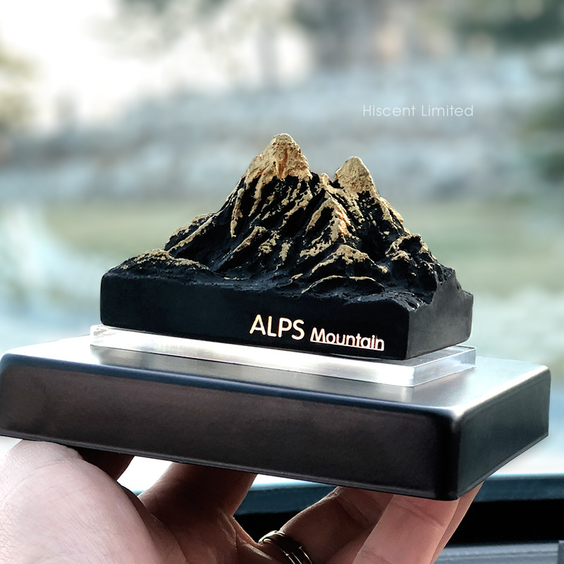 车内饰品摆件阿尔卑斯山扩香石车载香薰高级感汽车中控台装饰用品