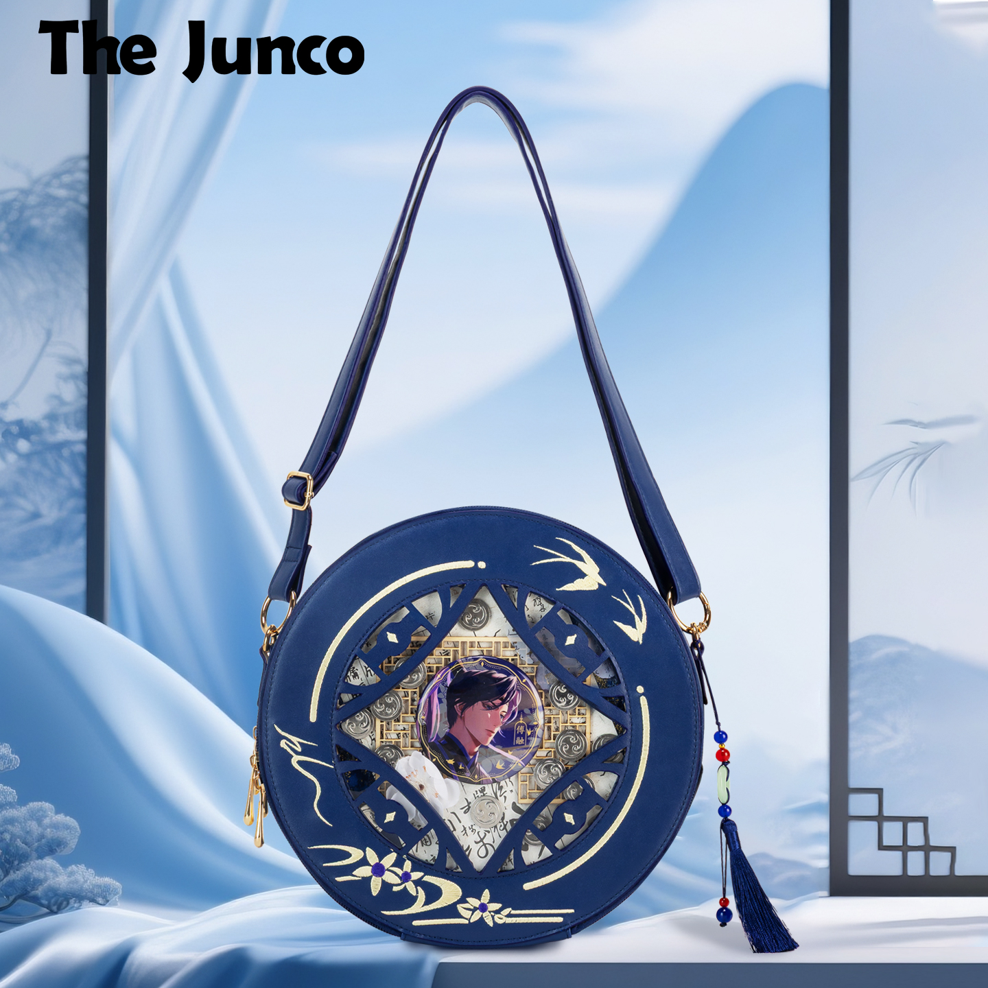 the junco官方原创代号鸢周边傅融小食量痛包斜挎二次元蓝色包包