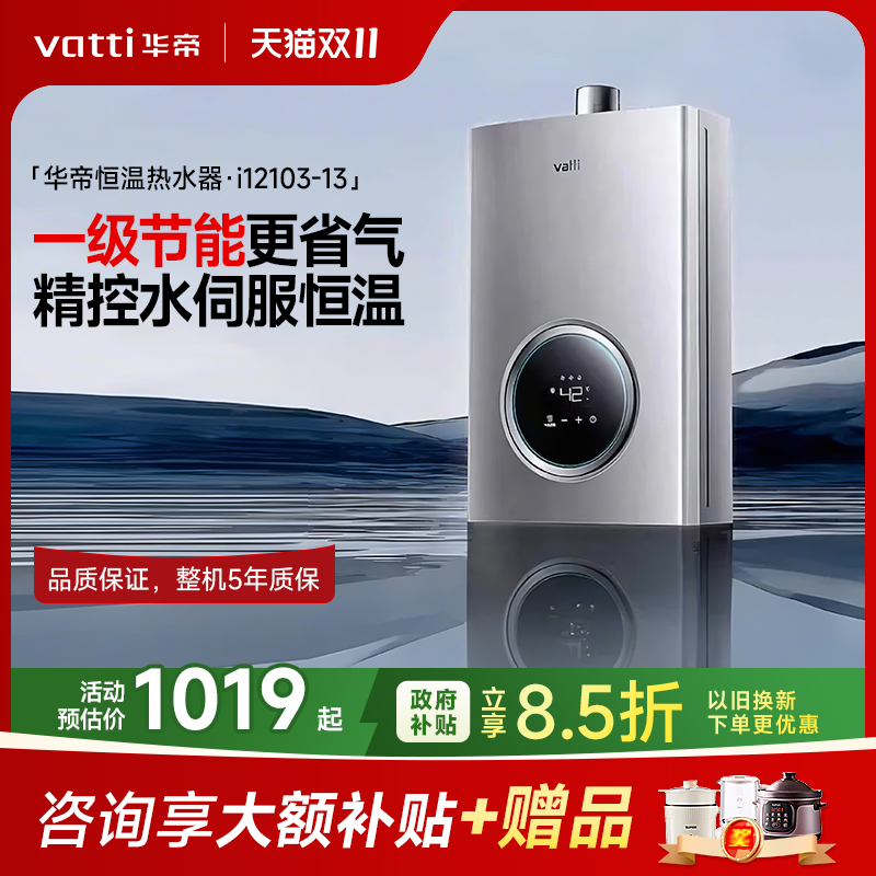 华帝燃气热水器强排式恒温13L