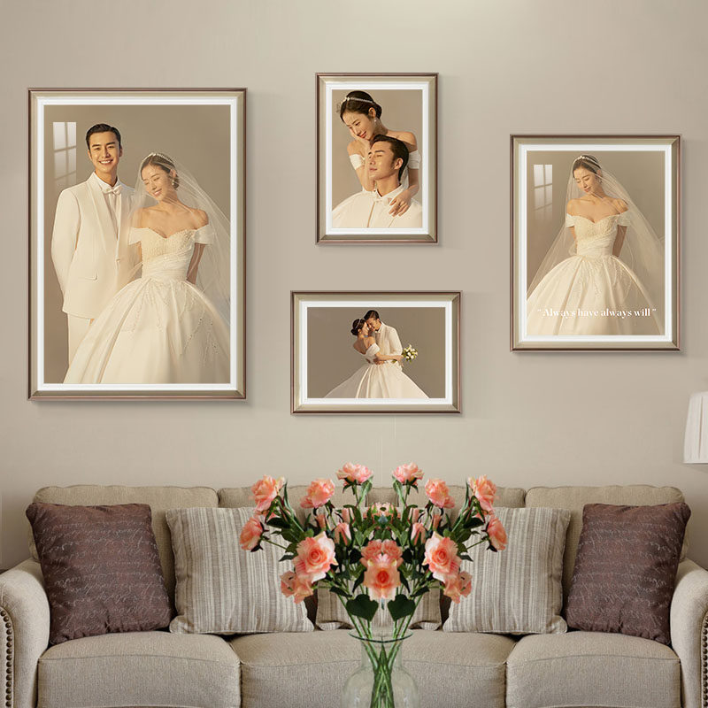 影楼照片墙相框婚纱照结婚照宝宝儿童照全家福组合挂墙洗照片定制,家居饰品,相框/画框,淘宝优惠券,粉丝福利购,淘宝优惠卷