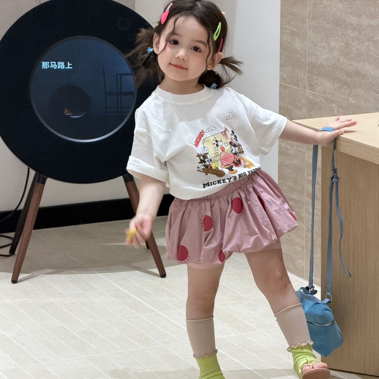2026夏季新款童装韩版童装女童宽松卡通印花T恤儿童夏季短袖T可爱