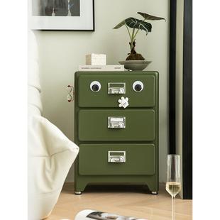 Unicafurn日本覆古三抽屉柜卧室床头柜沙发侧柜在金属抽屉存储柜