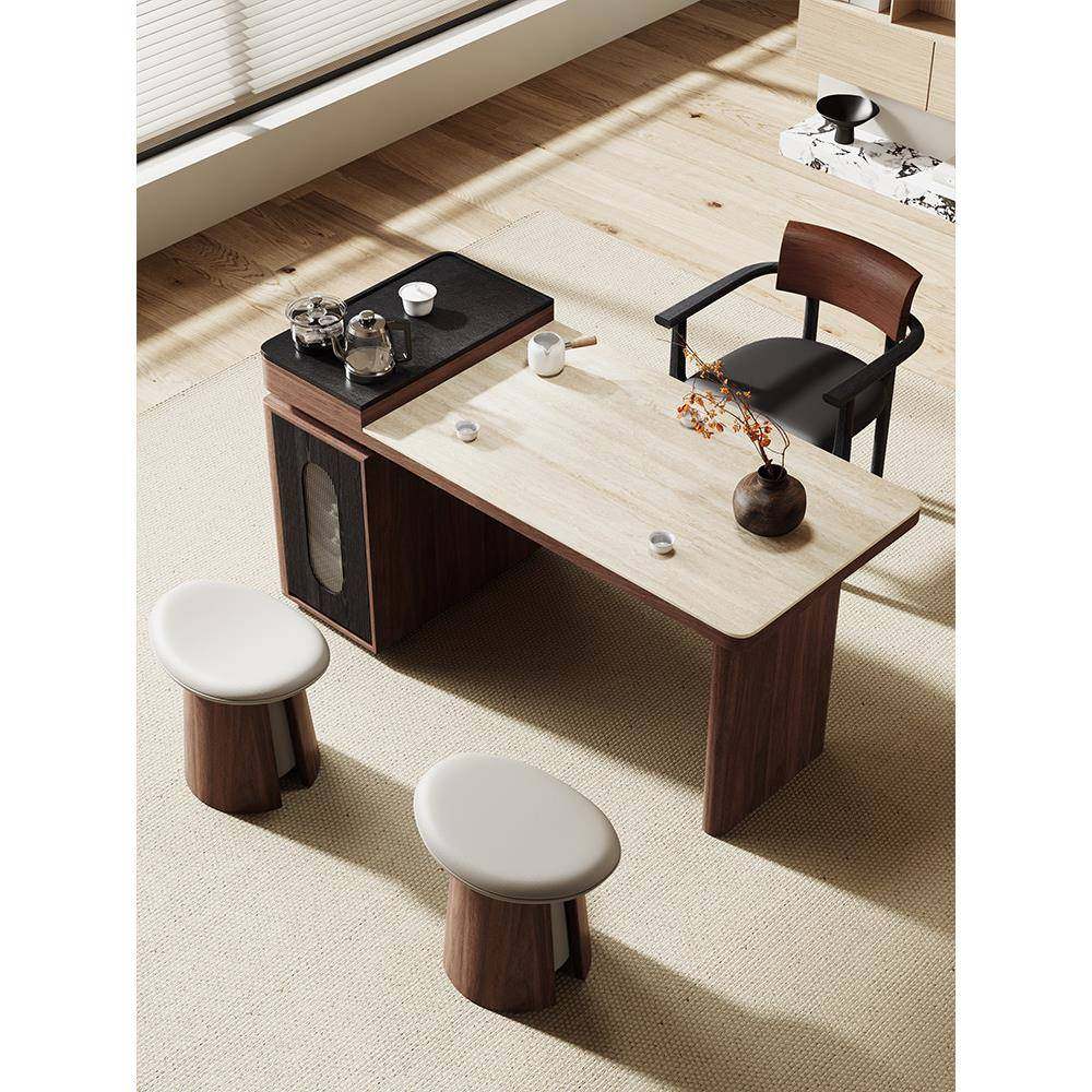 实木阳台小茶台客厅家用书桌茶桌办公一体岩板小型功夫茶桌,住宅家具,家用茶台/茶桌,淘宝优惠券,粉丝福利购,淘宝优惠卷