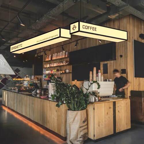 新中式网红亚克力吧台收银台定制灯具咖啡奶茶店餐厅清吧酒柜吊灯