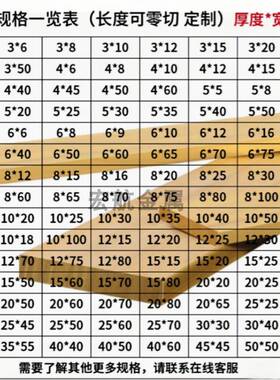 h59黄铜扁条方条实心h62黄铜排6 8 12 15 18 20 25 30 40 45 50mm