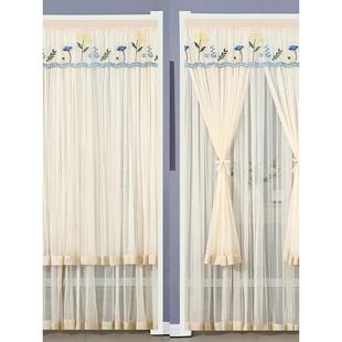 防蚊门帘2025新型空调风挡玻璃窗帘卧室家庭免打孔隔断窗帘纱布窗