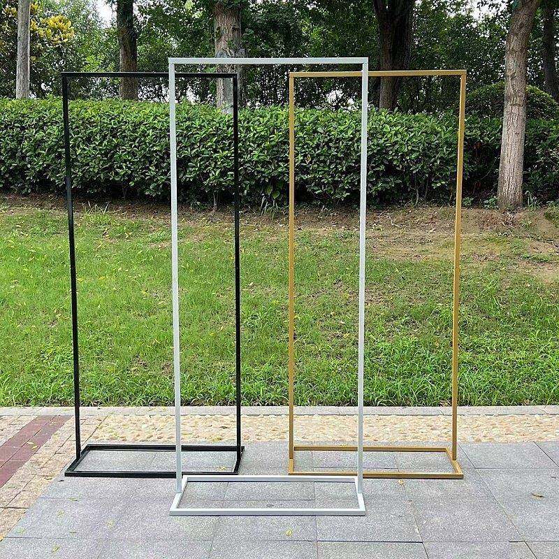 新款婚庆道具铁艺拱门铁架户外婚礼摆件迎宾区装饰水牌指示牌架