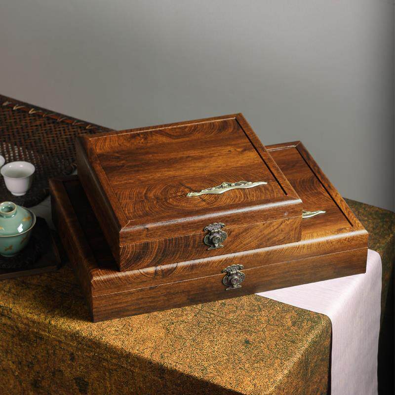 高档普洱茶包装盒茶叶单饼福鼎白茶茶饼礼盒空盒357克茶饼竹子盒