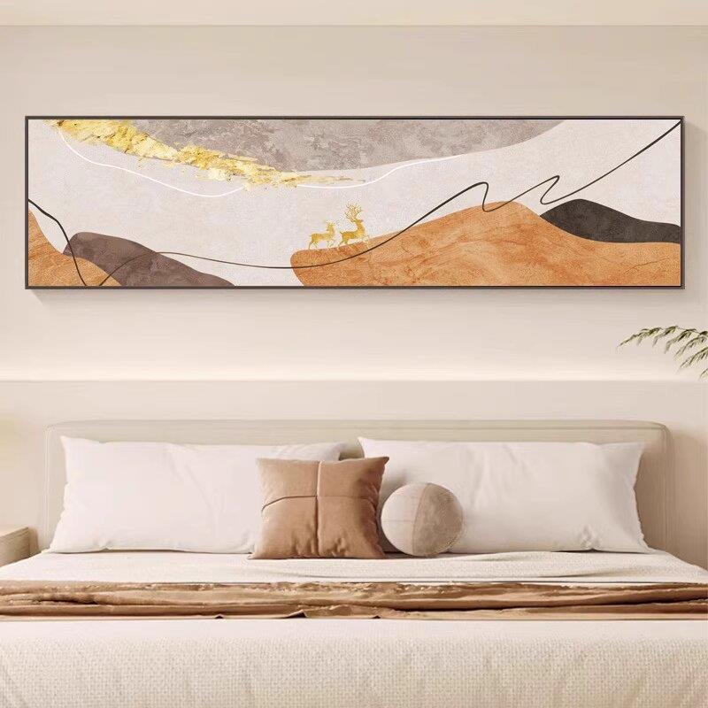 抽象艺术卧室床头装饰画 画现代简约主卧房间挂画 画高级感大气酒图片
