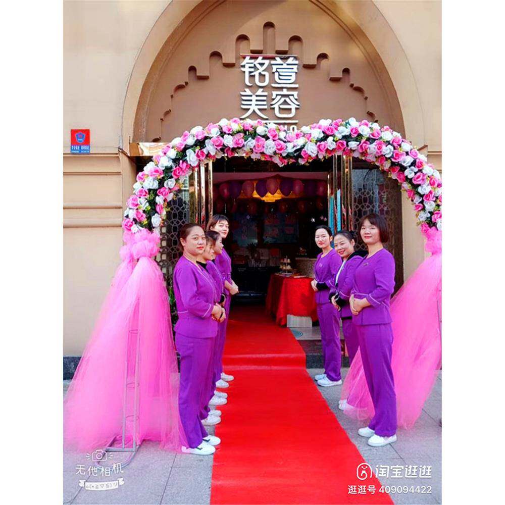 婚礼花门丝绸花门新开业店庆祝活动拱门婚礼拱门装饰婚礼安排花架