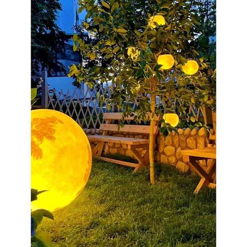 月亮灯太阳能庭院灯户外灯月球灯防水庭院造景布置一楼小院草坪灯