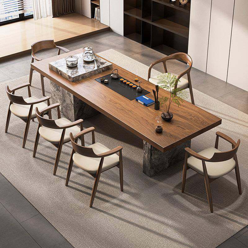 实木茶桌椅组合办公室泡茶台大板岛台客厅家用轻奢现代简约高级感,住宅家具,家用茶台/茶桌,淘宝优惠券,粉丝福利购,淘宝优惠卷