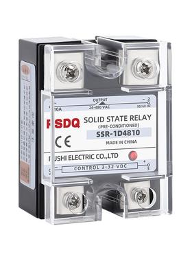 单相固态继电器SSR-40DA10A25A60A100ADDAA直流交流继电器24V220V