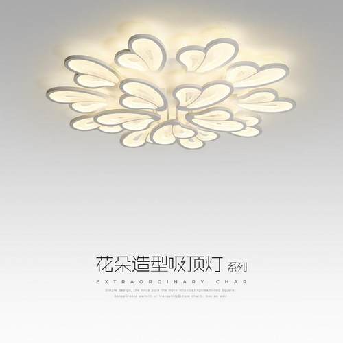 客厅灯新款花瓣型大厅灯现代简约蝴蝶花创意灯具吸顶灯客厅主灯