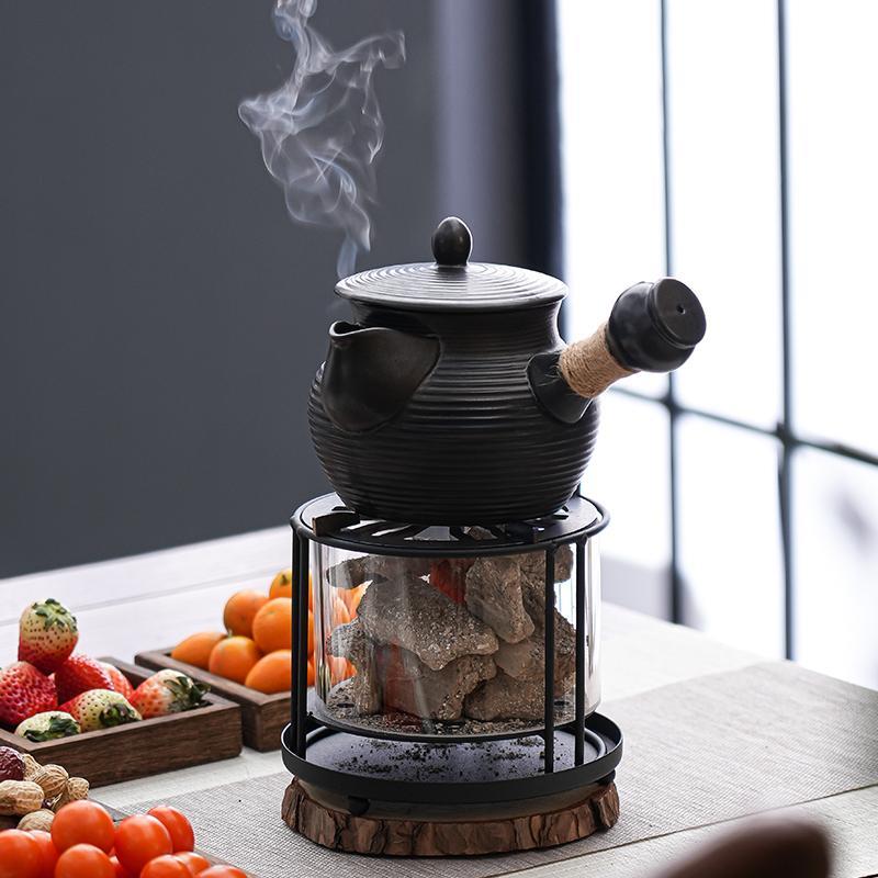 新款围炉煮茶器具家用室内观火烤炉全套罐罐茶烤奶壶酒精炉套装