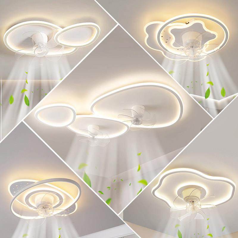 包安装风扇灯新款客厅灯全光谱静音现代简约创意餐厅卧室吊扇灯具