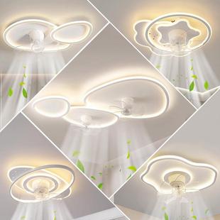 包安装风扇灯新款客厅灯全光谱静音现代简约创意餐厅卧室吊扇灯具