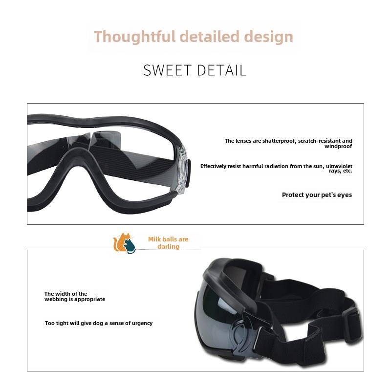 泰迪特别狗护目镜宠物配件小狗太阳镜防风眼镜小尺寸狗太阳镜紫外