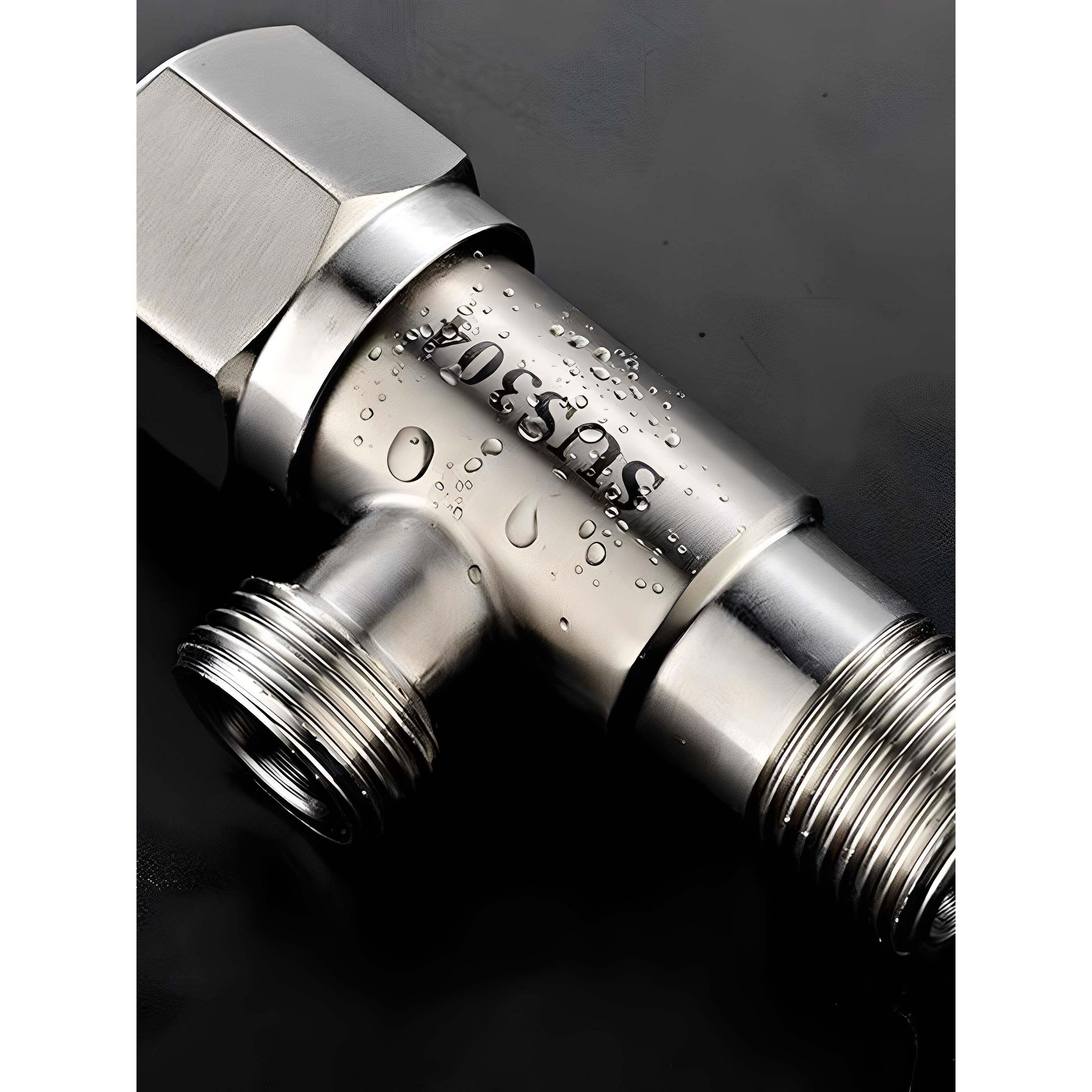 304不锈钢冷热水家用加长三角阀4分马桶止水阀热水器角阀一进二出