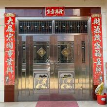 农村别墅大门304加厚不锈钢门家用防盗门进户门自建房不锈钢单门