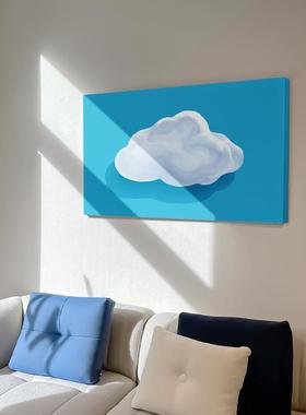 蓝色ins风「一朵云」Visible插画师原创时尚创意挂画客厅艺术装饰