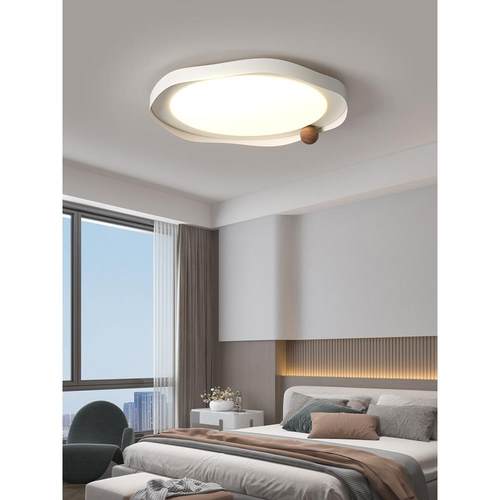 吸顶灯卧室灯新款奶油风波浪小奶豆书房灯中山灯具现代简约主卧灯