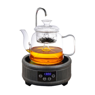电陶炉抽水茶壶单壶茶具茶炉烧水壶 耐高温玻璃家用蒸汽煮茶器套装