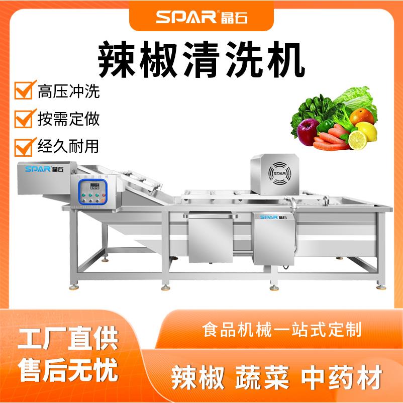 全自动辣椒清洗机脱水蔬菜气泡清洗机酱菜梅干菜野菜蕨菜清洗设备