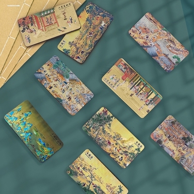 开封旅游纪念品金属拉丝冰箱贴清明上河园千里江山图景区文创礼物