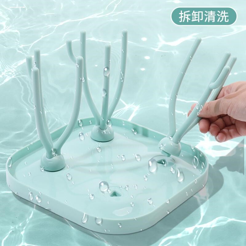 婴儿放奶瓶架子沥水架便携清洗刷晾干神器放置物支架水杯挂沥干器图片