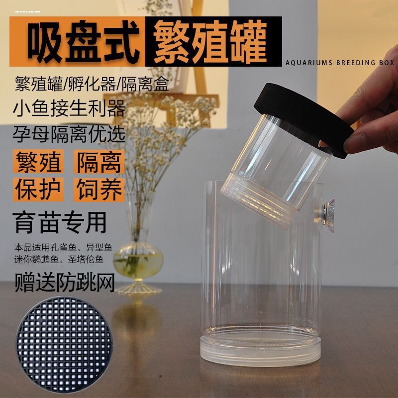 鱼缸漂浮繁殖罐热带孔雀鱼胎生鱼悬浮隔离盒孵化盒母鱼产房孵化器
