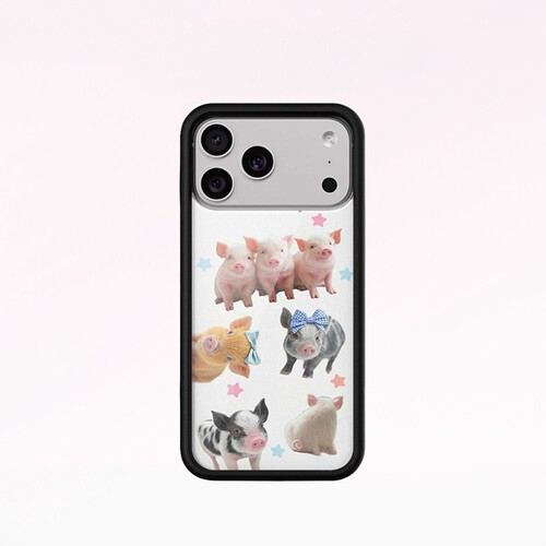 wf小猪乐园手机壳Little Piggies波点wf适用苹果iPhone17/16/15/14/Pro/Max/Air硬壳全包保护套硅胶防摔wf