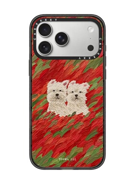 花海小狗手机壳苹果17ProMax适用iPhone16Pro爆火可爱卡通手机壳15新年爆款14防摔保护套13硬壳121