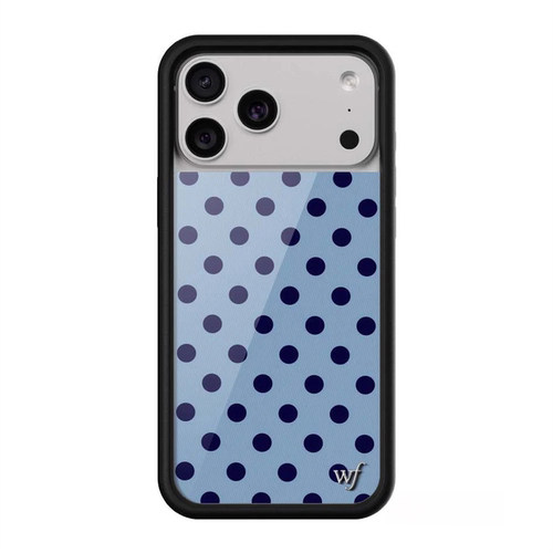 wf联名黑/白/蓝/红/黄/粉/棕色波点手机壳适用苹果17Pro新款iPhone16/15/14ProMax/Plus欧美13防摔保护12/air