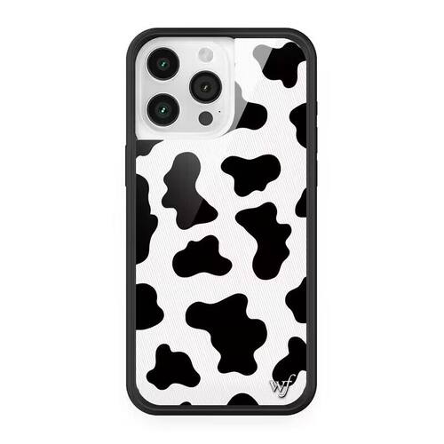 WF联名黑白奶牛纹性感豹纹苹果16Pro适用iPhone15/14/13ProMax/Plus手机壳WF艺术12防摔保护套少女欧美时尚17
