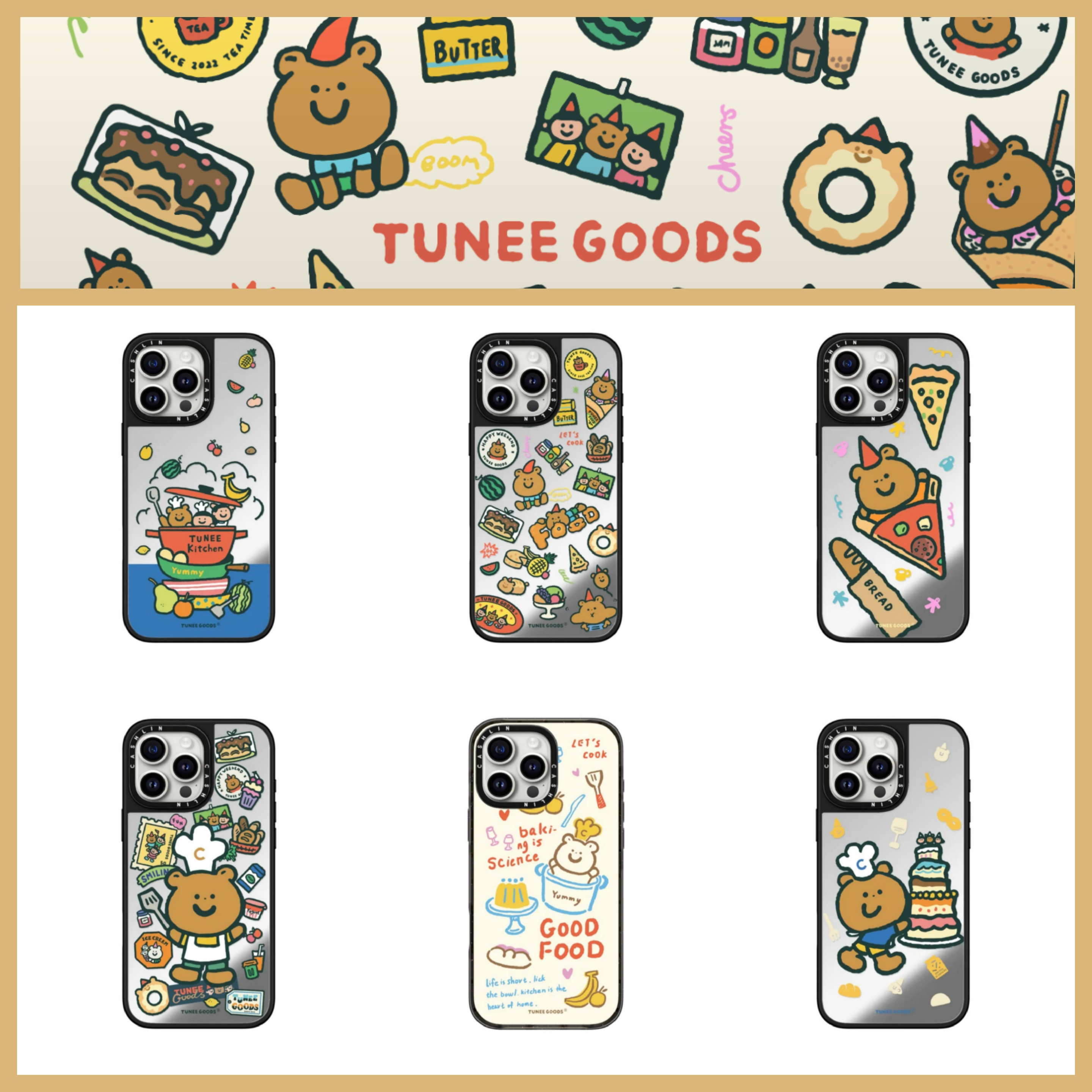 TUNEE GOODS阿熊CASE手机壳新壳体苹果16Pro适用于iPhone15厨房美食家14Plus小众爆款13防摔保护套12硬壳11