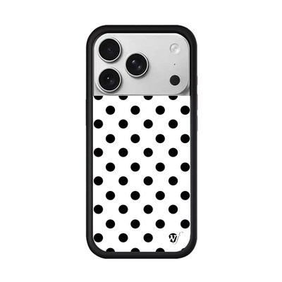 Polka Dots黑白/棕色/黄色波点wf联名适用iPhone15/14/13ProMax/Plus苹果16Pro手机壳WF欧美时尚防摔保护