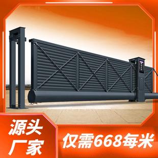 变电站悬浮门电动工业大门平移悬航门静音学校遥控平移不锈钢移门
