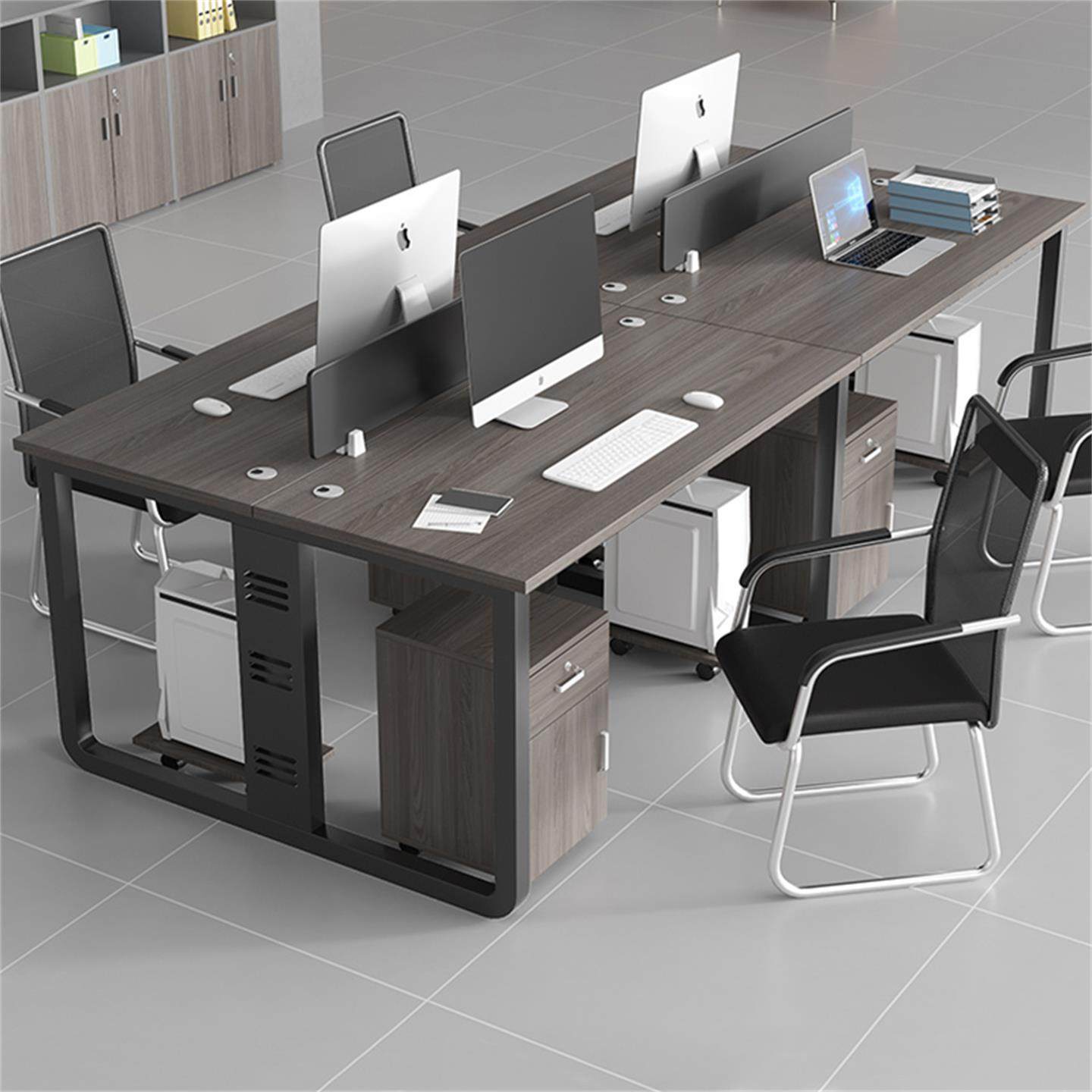 办公桌椅组合员工位4四6六人工作位卡座简约现代办公室职员电脑桌