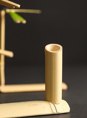 竹制蜻蜓平衡悬浮摆件手工创意国风文艺工位学习桌面笔筒小装饰品