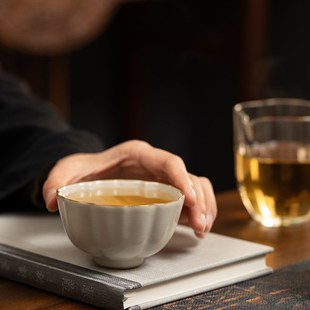 米黄汝窑主人杯陶瓷茶杯开片可养个人单杯品茗杯W功夫茶具单个