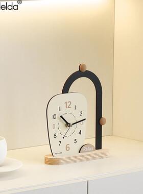Mandelda奶油风家居装饰品客厅玄关桌面摆件电视柜酒柜创意座钟表