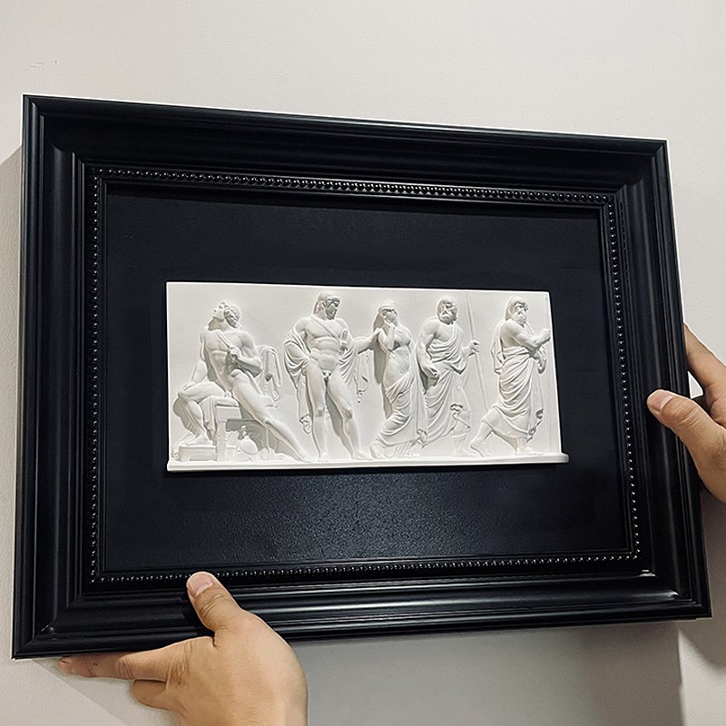 配电箱电箱盖板挂画轻奢法式复古电表箱遮挡立体浮雕装饰画免打孔图片